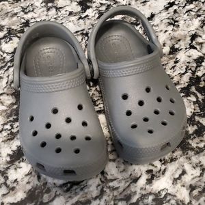 Toddler Crocs! Size 7, Grey.